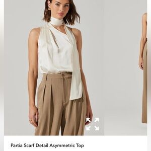 ASTR Partia Scarf Detail Asymmetric Top